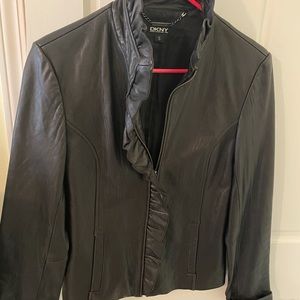 Black leather jacket